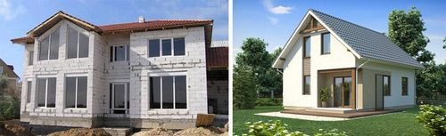 Простые дома из пеноблоков: проекты и цены, фото готовых домов