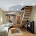 Дизайн гостиной с лестницей – советы по выбору и размещению