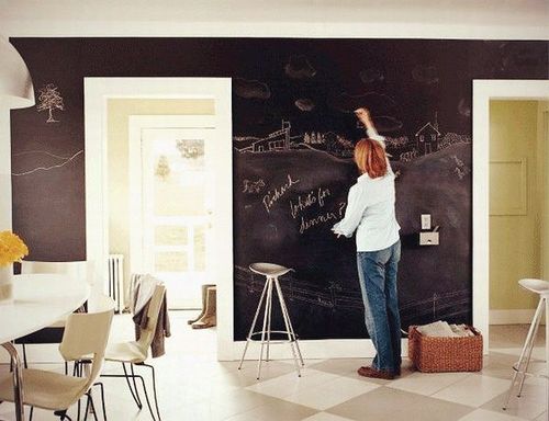 Обои для рисования мелом на стенах в детскую: инструкция