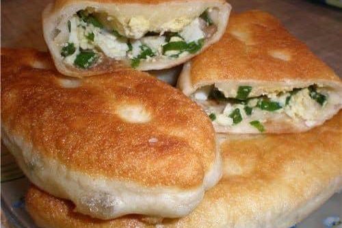 Пирожки с луком и яйцом: с зеленым луком, фото рецепт