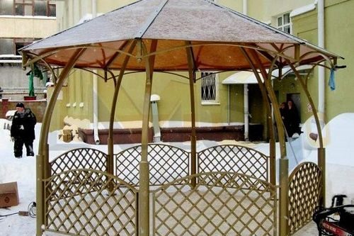 Беседки для дачи из поликарбоната + фото