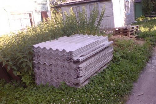 Шифер в теплице