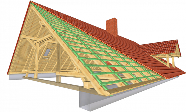Устройство кровли деревянного дома от стропильной системы до подшивки софитами